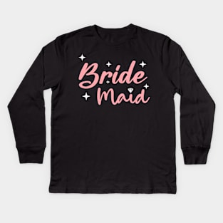 Bride Squad Happy Wedding Gift For Girls Women Kids Long Sleeve T-Shirt